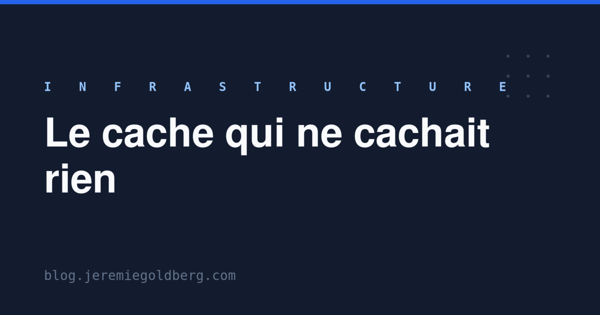 Le cache qui ne cachait rien